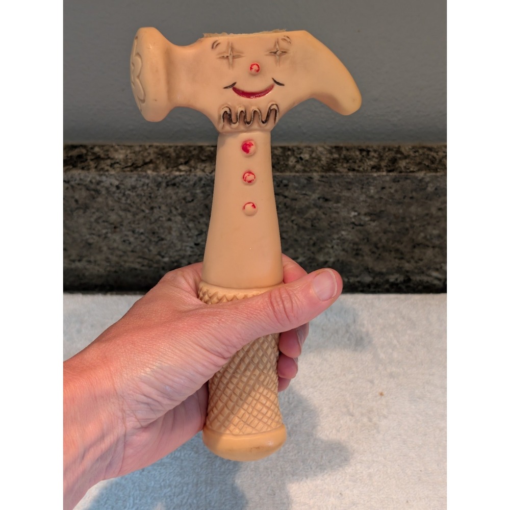 Vintage Jolly Blinker Hammer Toy Clown Face Plastic - Picture 9 of 11